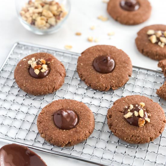 No Bake Nutella Thumbprint Cookies