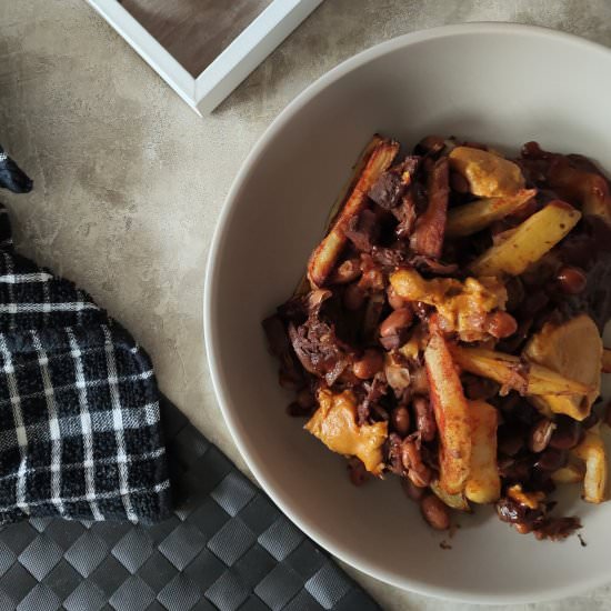Vegan BBQ Loaded Fries