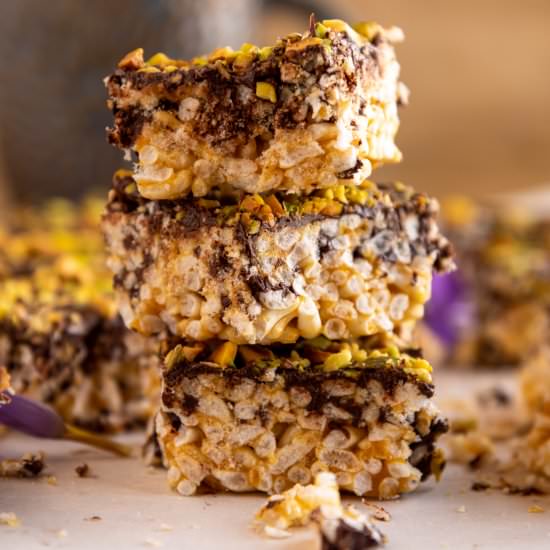 No-Bake Chocolate Puffed Rice Bars
