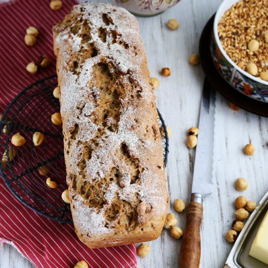 Hazelnut Bread with Rye and Spelt