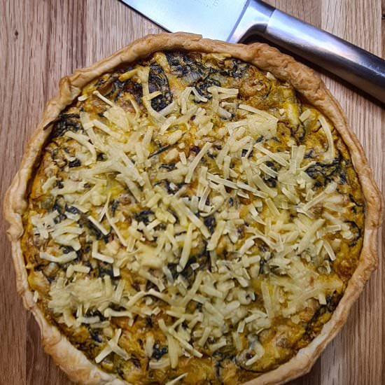 Easy rustic vegan quiche