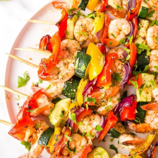 Lemon Garlic Shrimp Kabobs