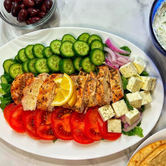 Greek Grilled Chicken Platter