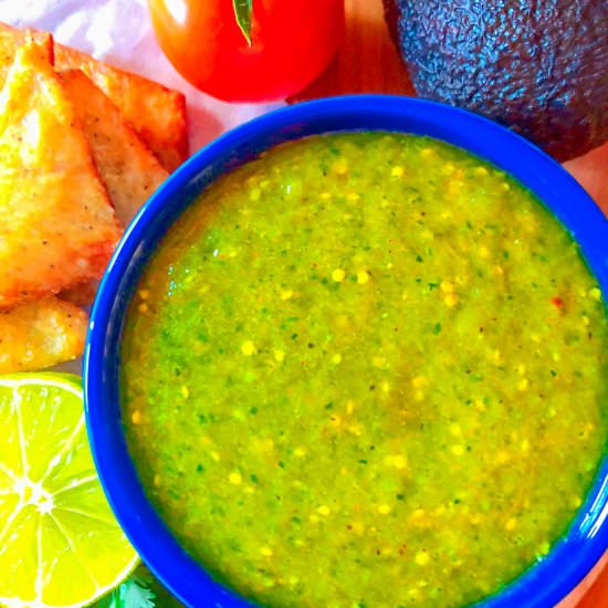Green Salsa Verde with Tomatillos
