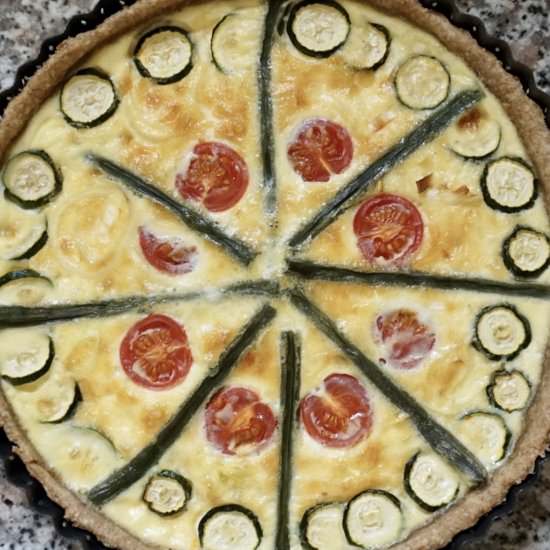Summer vegetable quiche