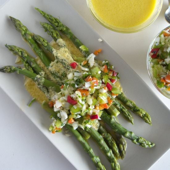 Asparagus with Two Sauces