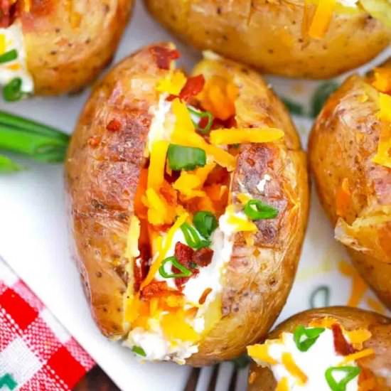 Grilled Baked Potatoes