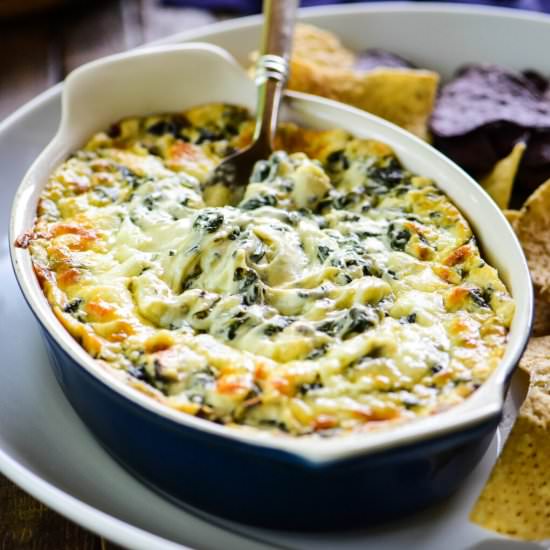 The Cheesiest Spinach Dip