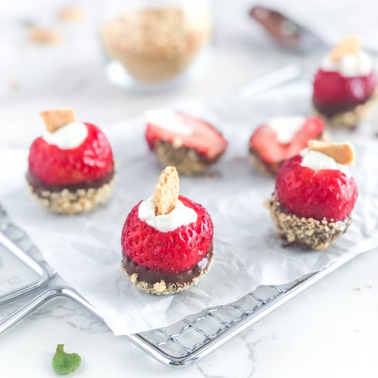 Chocolate Nutella Strawberry Bites