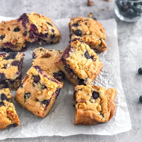 Blueberry Walnut Blondies