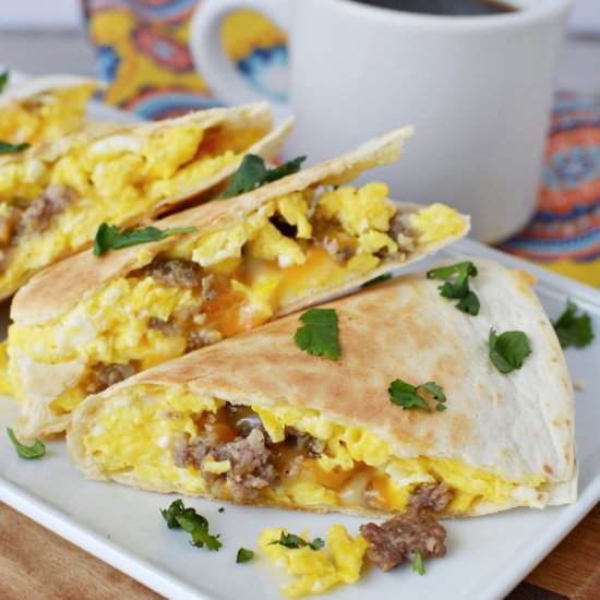 Quick And Easy Breakfast Quesadilla