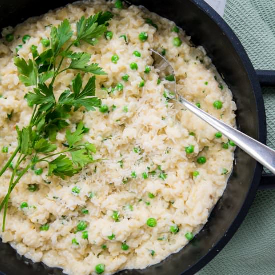 Zesty Pea Risotto