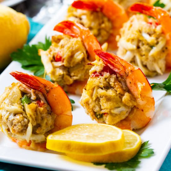 Crab Cake Stuffed Shrimp