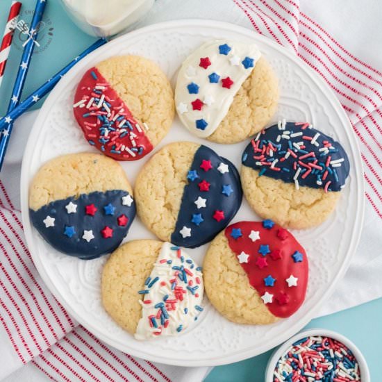 4th of July Cake Mix Cookies