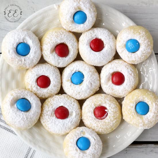 4th of July Thumbprint Cookies