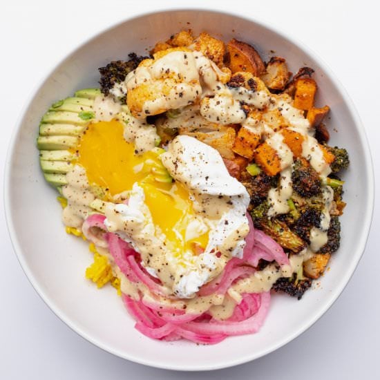 Roasted Veggie Bowl w/ Lemon Tahini