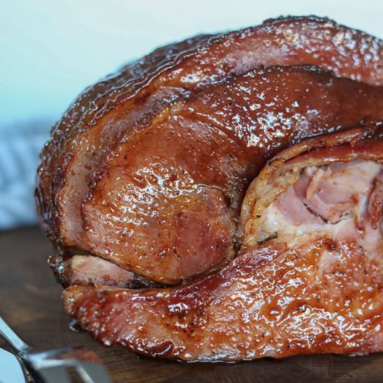 Baked Maple and Honey Glazed Ham