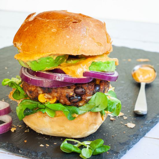 Vegan Chipotle Black Bean Burger