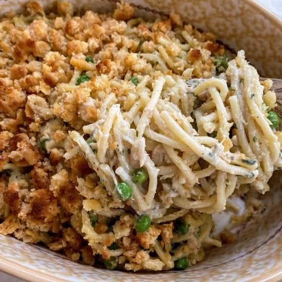 Spaghetti Tuna Casserole