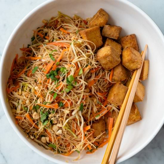 Vermicelli Noodle Salad With Tofu