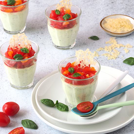 Panna cotta de courgettes