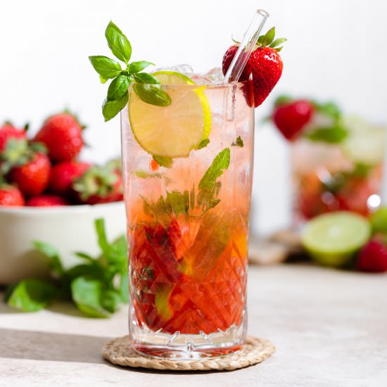 Strawberry Basil Mojito