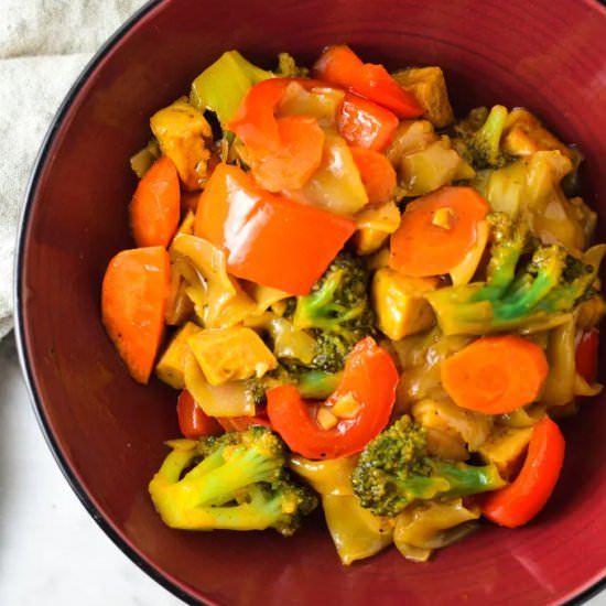 Tofu Pad See Ew Stir Fry