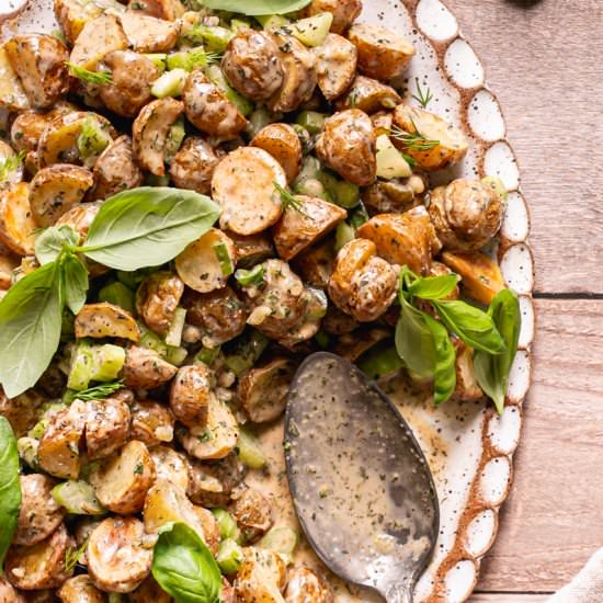 Simple Vegan Roasted Potato Salad