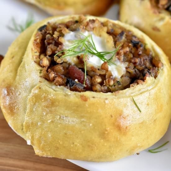 Pheasant Back and Kasha Knishes