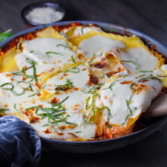 No Bake Skillet Lasagna