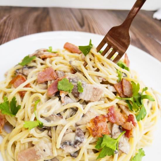 Egg Free Spaghetti Carbonara