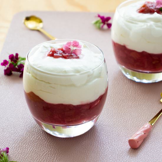 Rhubarb syllabub
