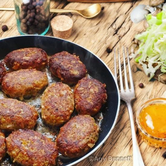 Pork, cabbage & mushroom rissole