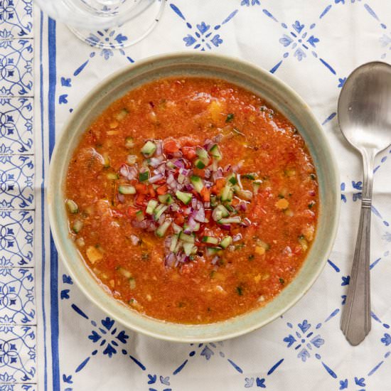 Chunky gazpacho soup