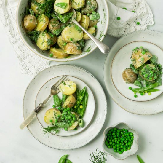 Potato Salad with Dill and Peas