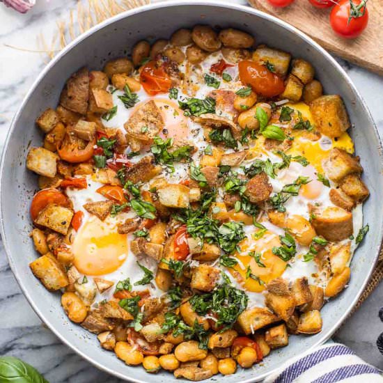 Tomato & White Bean Egg Skillet