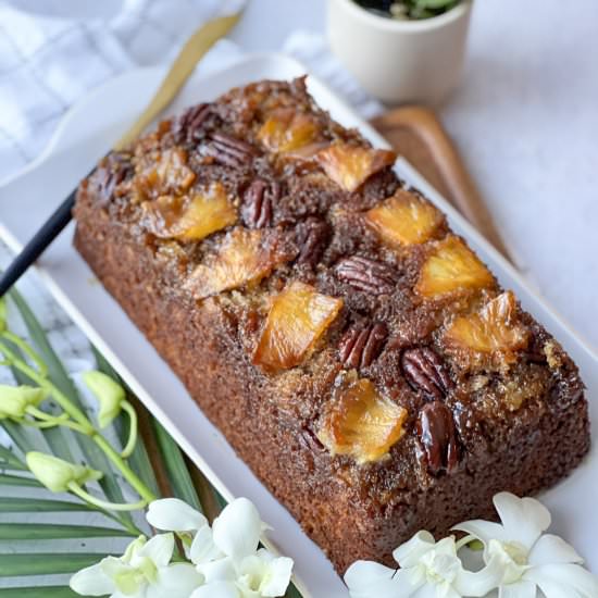 Pineapple Upside Down Banana Bread