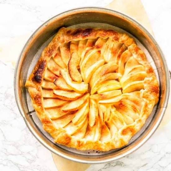 Puff pastry apple galette