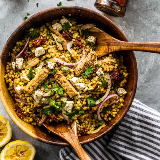sun-dried tomato couscous with tuna