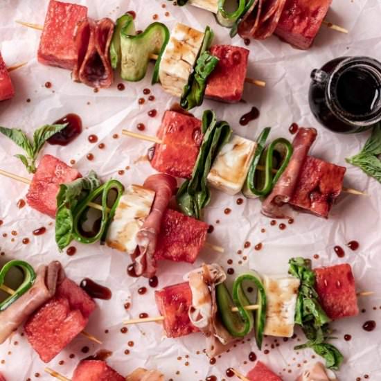 Watermelon Feta Skewers