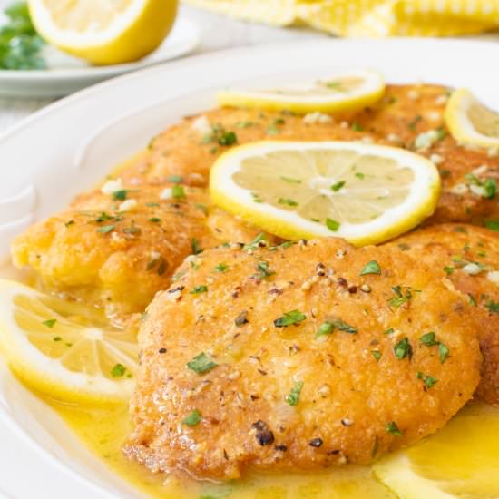 Parmesan Chicken with Lemon Butter