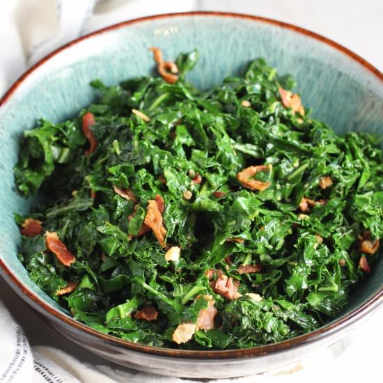 Brazilian sauteed Kale with Bacon