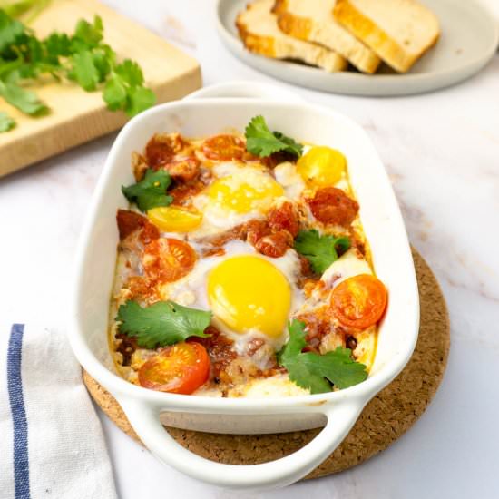 Healthy Baked Shakshuka for One