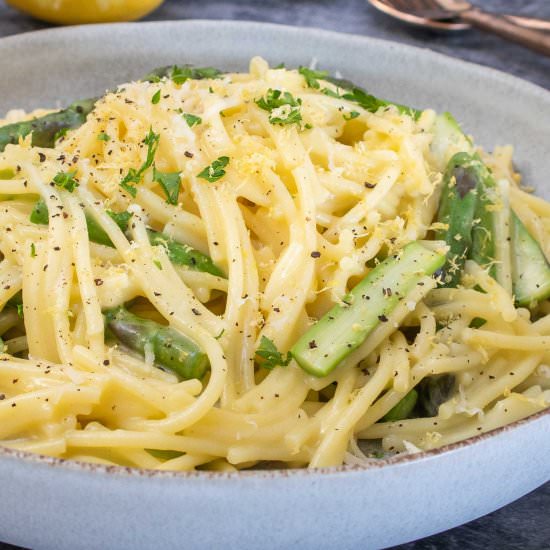 Lemon Pasta with Asparagus – GF