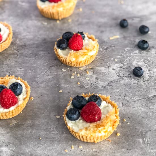 Berry Coconut Tarts with Yogurt