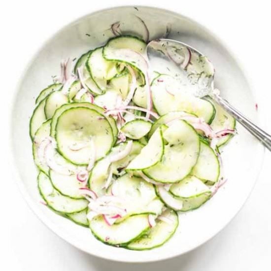 Dill cucumber salad