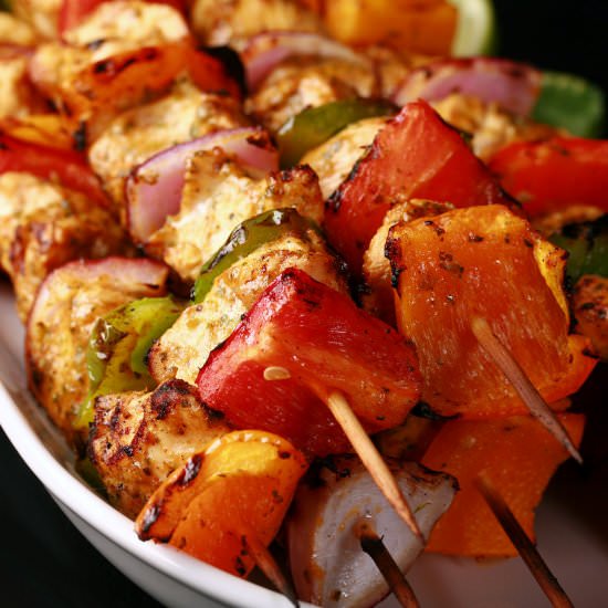 Fajita Chicken Kebabs