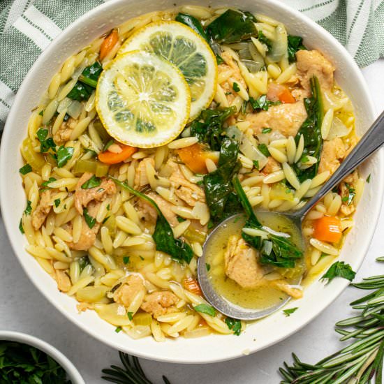 Vegan Orzo Soup