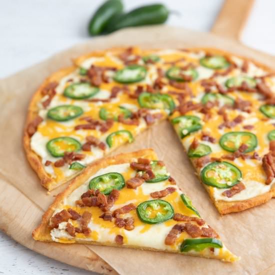 Keto Jalapeno Popper Pizza