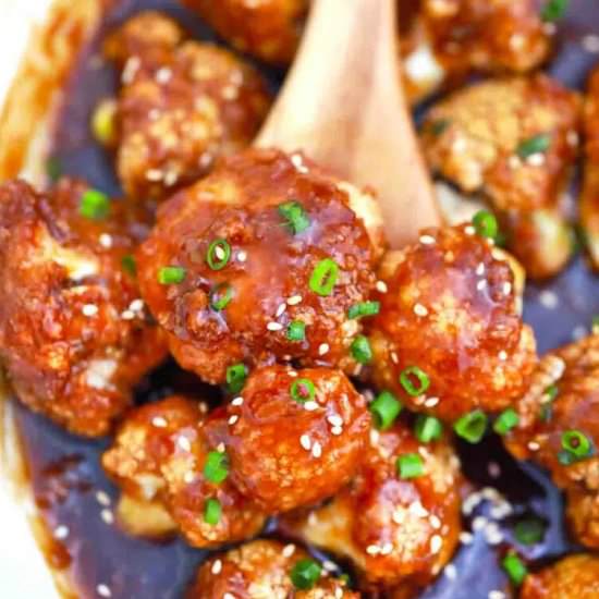 Sticky Sesame Cauliflower